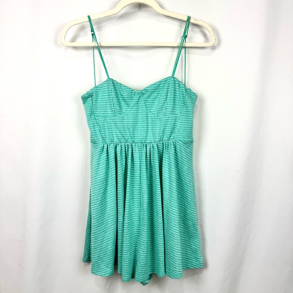 Urban Outfitters Pants - Urban Outfitters Green Gingham Jumpsuit